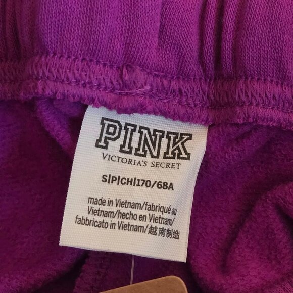 NWT Women's Size Small Victorias Secret Pink Logo Sweatpants - Picture 4 of 6